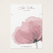 Abstracte Poppy Ketting Sieraden Display Kaart (Voorkant)