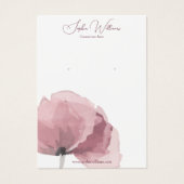 Abstracte Poppy Oorbel Sieraden Display Kaart (Voorkant)