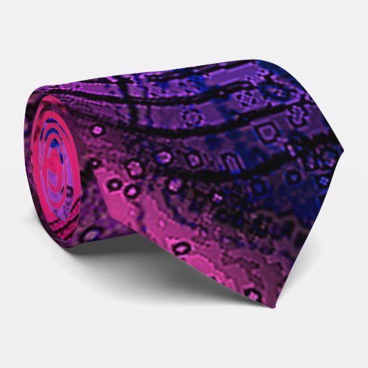 Abstracte poststempel stropdas (Opgerold)