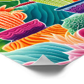 Abstracte potcactussen poster (Hoek)