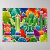 Abstracte potcactussen poster (Voorkant)