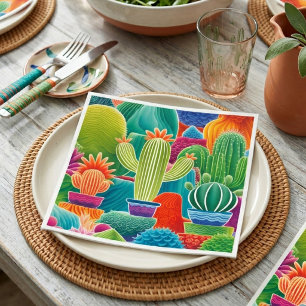 Abstracte Potcactussen Servet