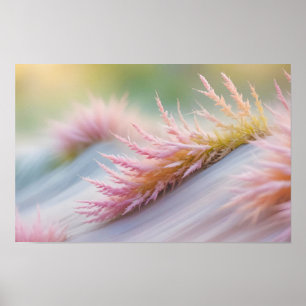 Abstracte Prairiebloemen Veld Tranquil Natuur Art Poster