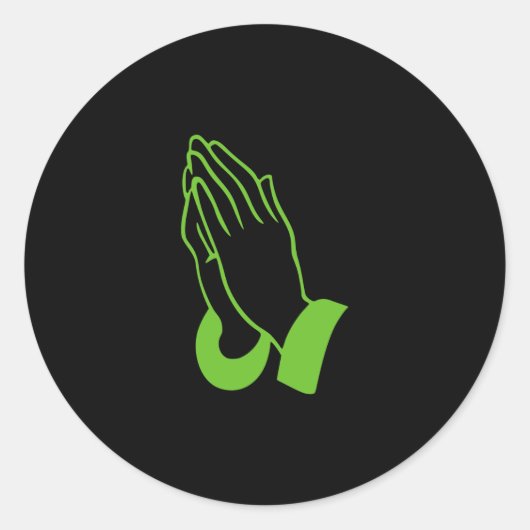 Abstracte Praying Hands Illustratie Ronde Sticker (Voorkant)