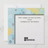 abstracte prijs voor waardering van topuitvoerend  bedankkaart (Achterkant)