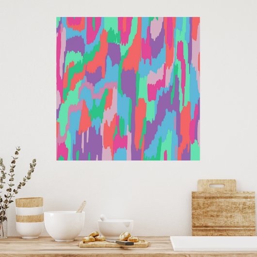 Abstracte printer voor pastalletjes poster (Keuken)