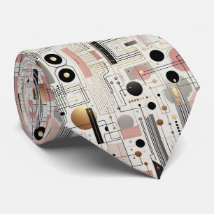 Abstracte printplaat - Retro Midden Jaren 50 Moder Stropdas