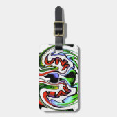 Abstracte profielillustratie afdrukken bagagelabel (Voorkant verticaal)