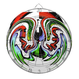 Abstracte profielillustratie afdrukken dartbord