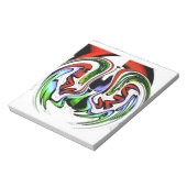 Abstracte profielillustratie afdrukken notitieblok (Gedraaid)