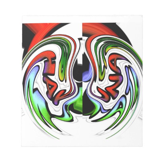 Abstracte profielillustratie afdrukken notitieblok (Voorkant)