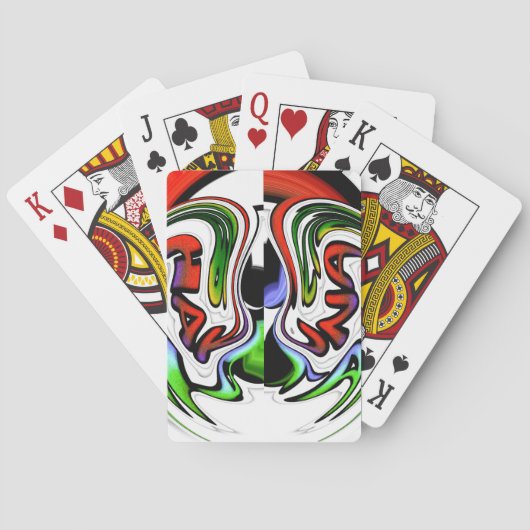 Abstracte profielillustratie afdrukken pokerkaarten (Achterkant)