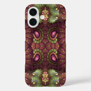 Abstracte Psychedelic Floral Pattern Alice's Aster iPhone 16 Hoesje