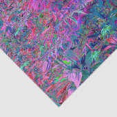 Abstracte Psychedelic Rainbow-kleuren Foliage Gard Tissuepapier (Detail)
