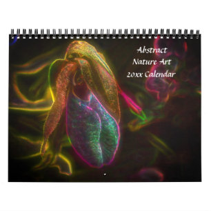 Abstracte psychedelische bloemen en Natuur kunst Kalender