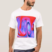 Abstracte psychedelische kleurrijke neonrook t-shirt (Voorkant)