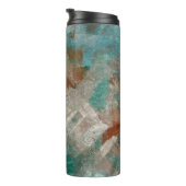 Abstracte psychedelische streken textuur. thermosbeker (Geroteerd rechts)