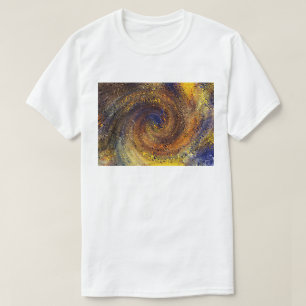 Abstracte psychedelische wervelpatroon kleurrijke  t-shirt