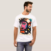 Abstracte Punk kunst T-shirt (Voorkant volledig)