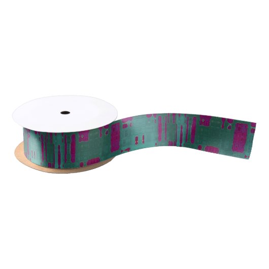 Abstracte Puple/Turquoise Ribbon Lint (Spoel)