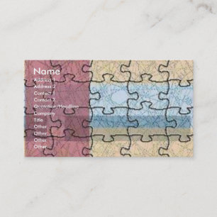 Abstracte Puzzle-profielkaart Visitekaartje