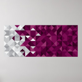 Abstracte Qatar-vlag, Qatari Colors Poster