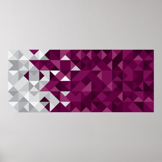 Abstracte Qatar-vlag, Qatari Colors Poster (Voorkant)