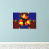 Abstracte quad canvas afdruk (Insitu (Houten vloer))