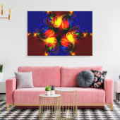 Abstracte quad canvas afdruk (Insitu (Woonkamer))