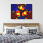Abstracte quad canvas afdruk (Insitu (Slaapkamer))