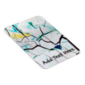 Abstracte racks in groen geel blauw magneet (Rechterzijde)