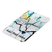 Abstracte racks in groen geel blauw magneet (Linkerzijde)