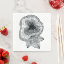 Abstracte Radiale Lijn Kunst Bloem Botanische Serv