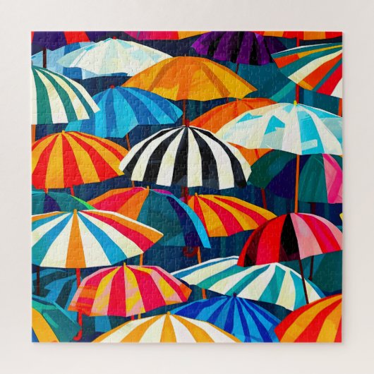 Abstracte Rainbow Beach Paraplu Legpuzzel (Verticaal)