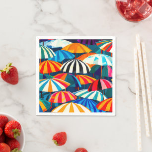 Abstracte Rainbow Beach Paraplu Servet