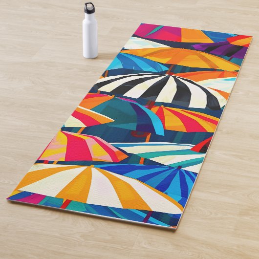 Abstracte Rainbow Beach Paraplu Yogamat (In situ)