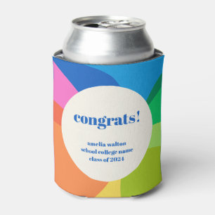 Abstracte Rainbow Custom Afstuderen Gefeliciteerd Blikjeskoeler