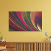 Abstracte Rainbow Fractal Wrapped Canvas Print (Insitu (Woonkamer))