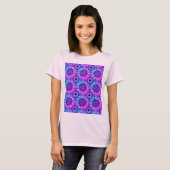 Abstracte Rainbow Hydrangea Flowers T-shirt (Voorkant volledig)