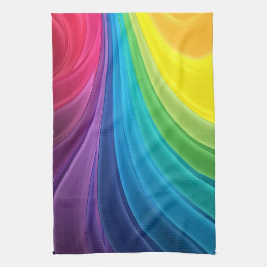 Abstracte Rainbow Kitchen Towel Theedoek (Verticaal)