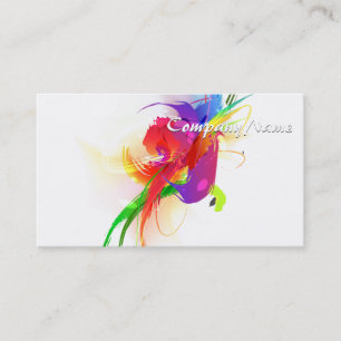 Abstracte Rainbow Lorikeet Morning Paint Spletters Visitekaartje