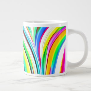 Abstracte Rainbow Marbled Swirls Extra Grote Beker
