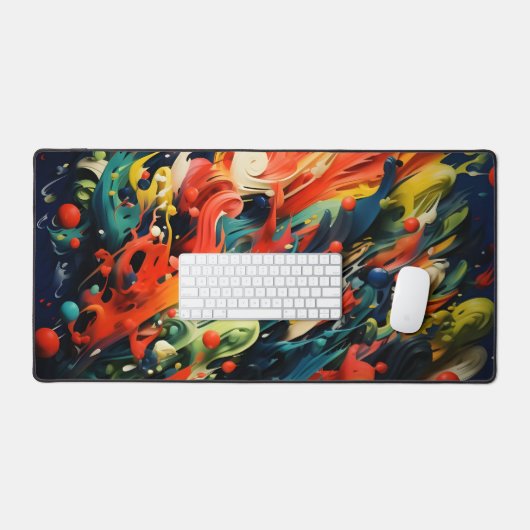 Abstracte Rainbow Splash Rhapsody Art Bureaumat (Keyboard & Muis)