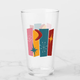 Abstracte rechthoeken Boomerang sterren midden eeu Glas