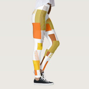 Abstracte rechthoeken en lijnen leggings