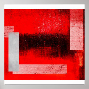 Abstracte rechthoeken en vierkantjes Art Poster Af