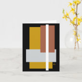 Abstracte Rechthoeken Nota Kaarten (Gele Bloem)