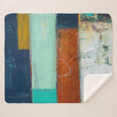 Abstracte rechthoeken sherpa deken (Voorkant (horizontaal))