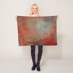 Abstracte Red Blue Art Fleece Deken