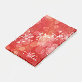 Abstracte Red Bokeh Hearts-textuur Post-it® Notes (Schuin)